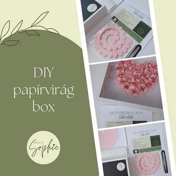 DIY papírvirág box DIY papírvirág box